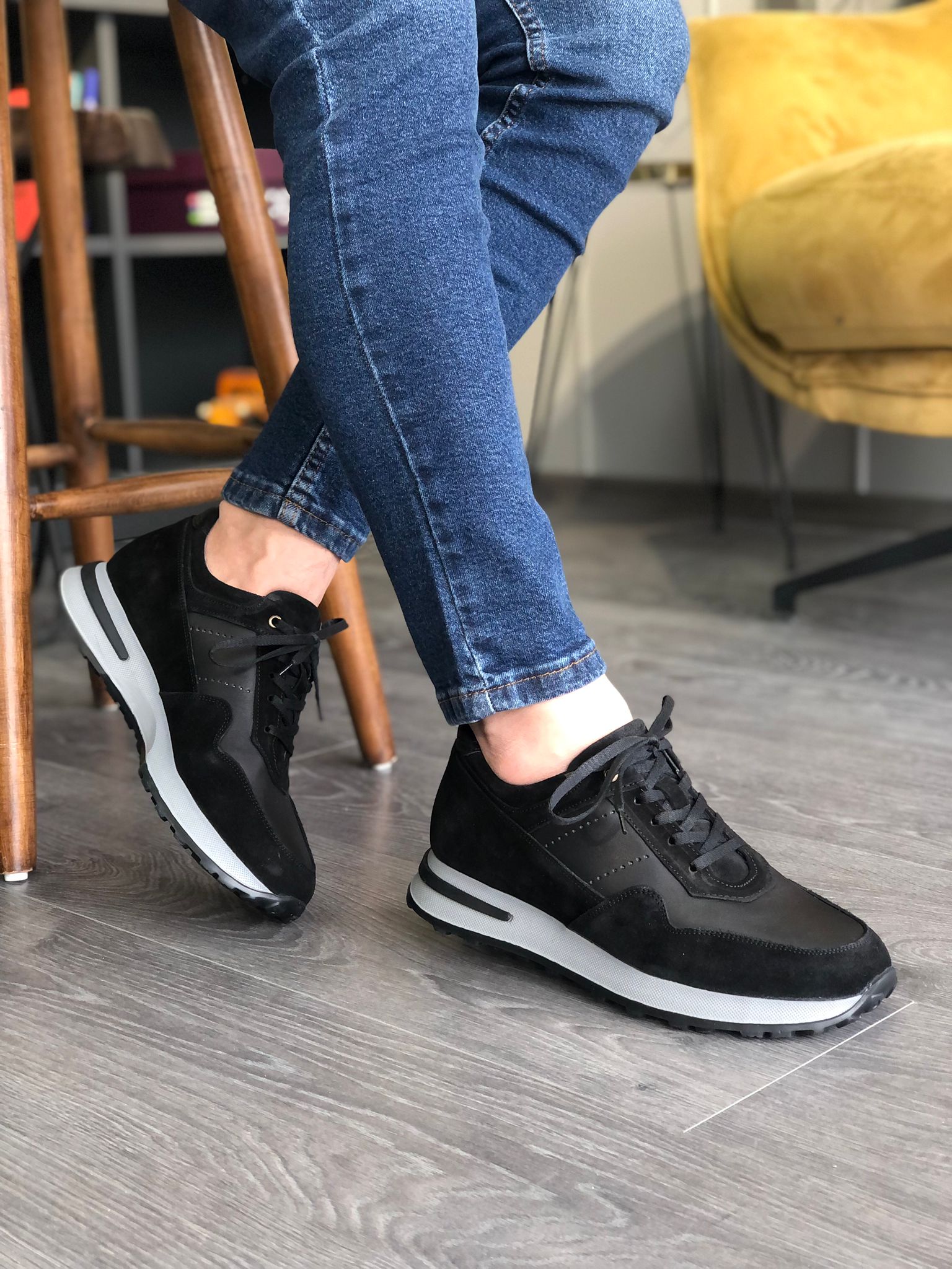 Erkek Siyah Sneakers RG 1447